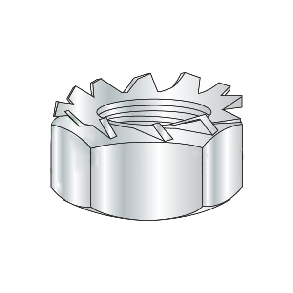 Newport Fasteners Lock Nut, M10-1.50, Steel, Zinc Plated, 8 mm Ht, 1500 PK 127648 - main